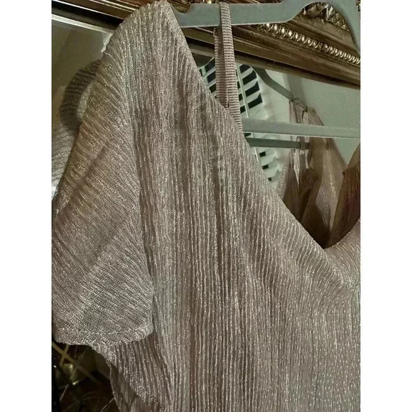 SHOW ME YOUR MUMU Caitlin Ruffle Maxi Dress - XXS - Magic Mauve Glimmer - NWT - Picture 4 of 6